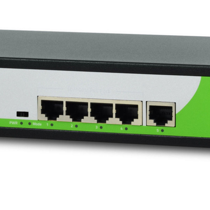 PoE-коммутатор ZKTeco ZK-PoE41N-55W с 4 портами PoE