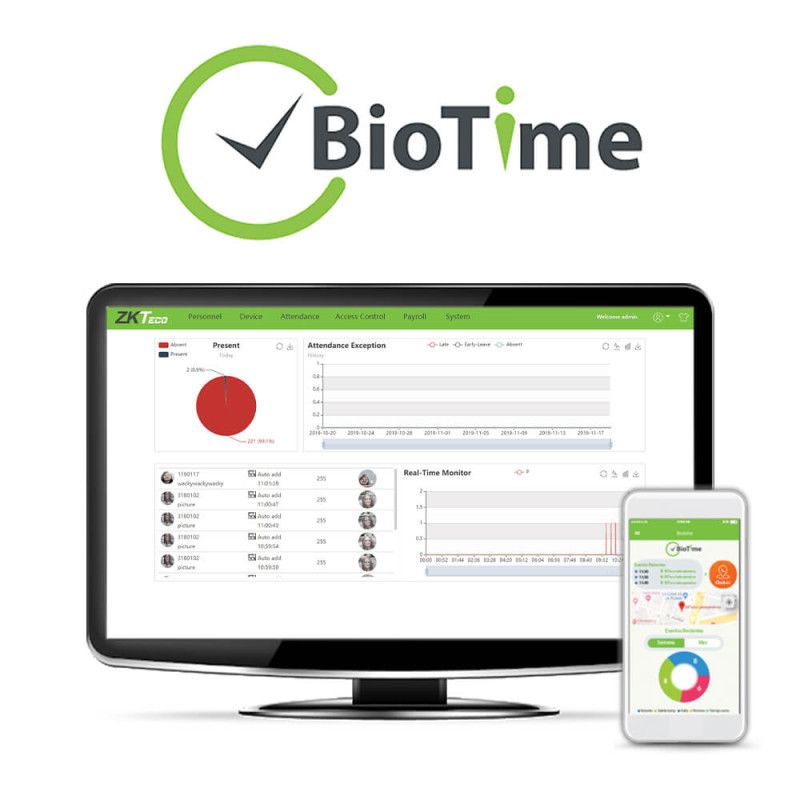 Лицензия на учет рабочего времени ZKTeco BioTime ZKBT-Dev-P200