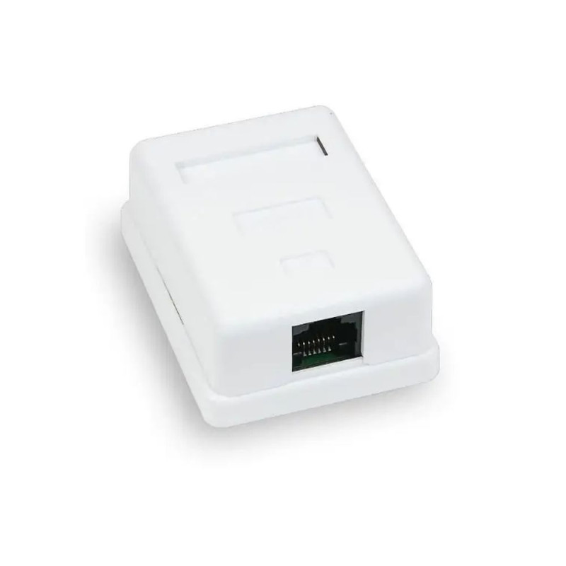 Розетка компьютерная 1-портовая RJ45 UTP cat.6e Hypernet MB-UTP6-1 наружная накладная