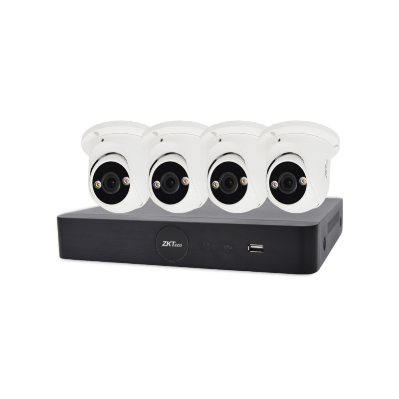 IP комплект видеонаблюдения с 4 камерами ZKTeco KIT-8504NER-4P/4-ES-852T11C-C
