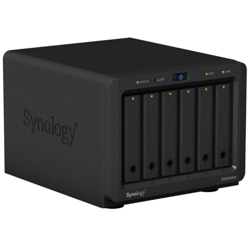 Система хранения данных SYNOLOGY DS620SLIM с 6 отсеками для дисков, 2GB RAM, настольное исполнение