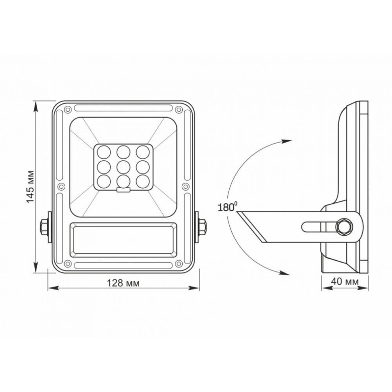 LED-прожектор автономный сенсорный VIDEX 10W 5000K 3.2V 25742 (VL-FSO-205) с датчиком движения