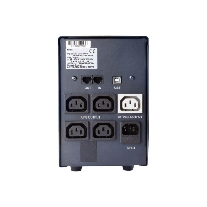 Источник бесперебойного питания Powercom BNT-1200AP 1200ВА/720Вт линейно-интерактивный