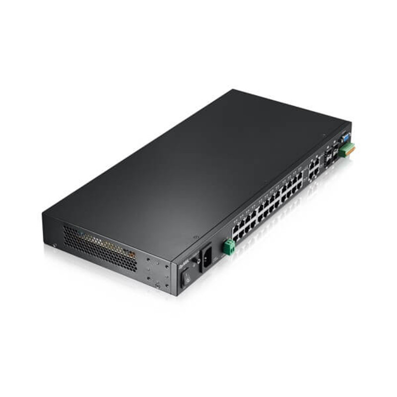 Комутатор ZyXEL MGS3520-28-L2 гігабітний 28-портовий з функцією заряду АКБ
