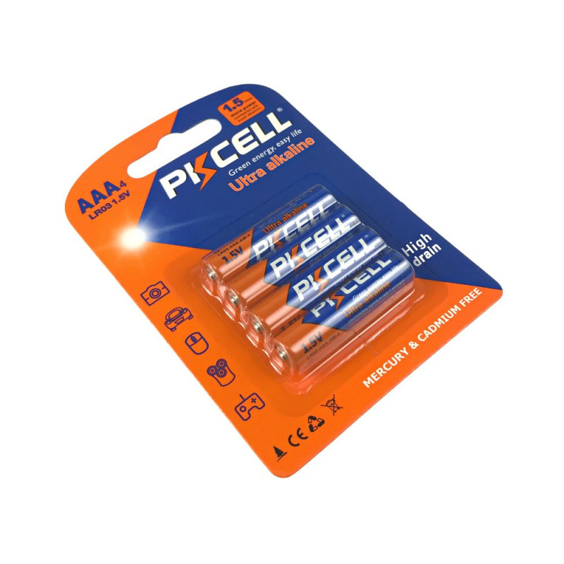 Батарейка PKCELL Ultra Alkaline AAA LR03 1.5V, 4шт./блистер