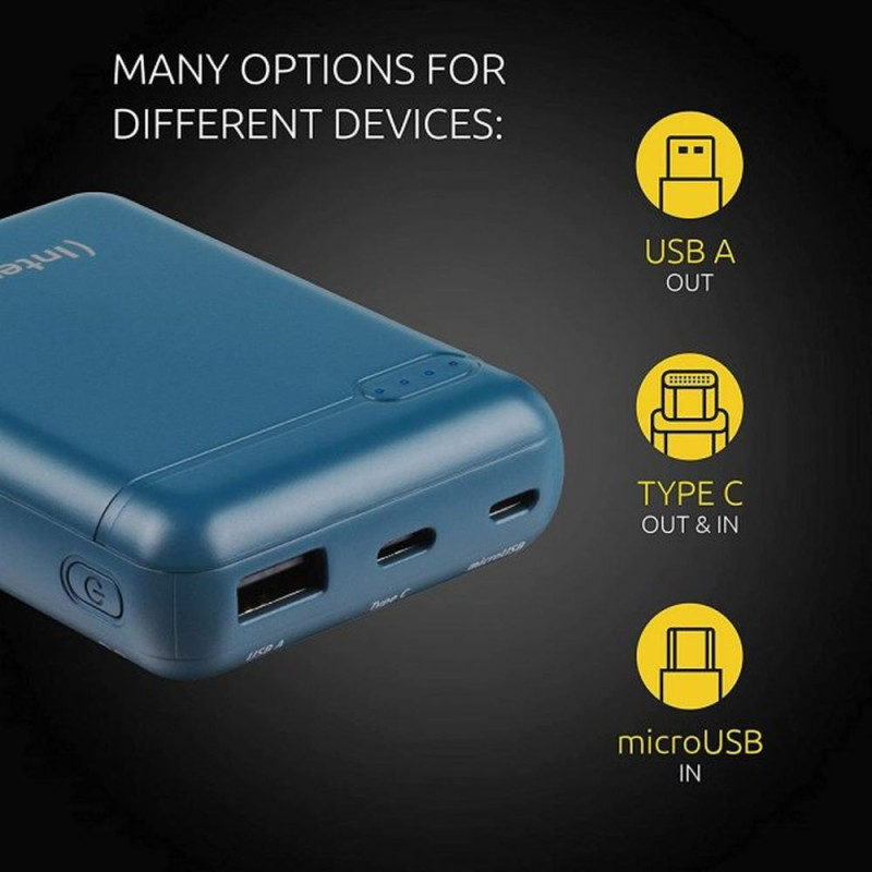 Повербанк Intenso Powerbank XS 10000 (petrol) емкостью 10000 мАч