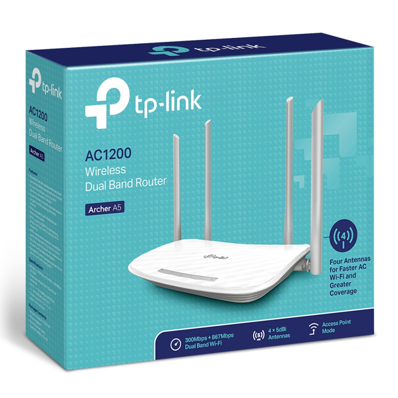 Маршрутизатор TP-Link Archer A5 АС 1200 двухдиапазонный
