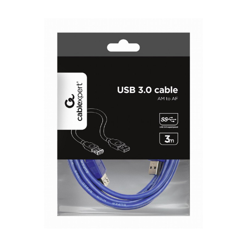 Кабель Cablexpert USB 3.0 (CCP-USB3-AMAF-10) USB удлинитель 3 м