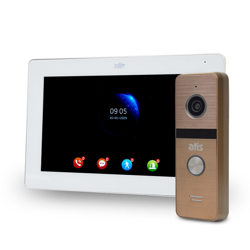 Комплект видеодомофона ATIS AD-770FHD White + AT-400HD Gold