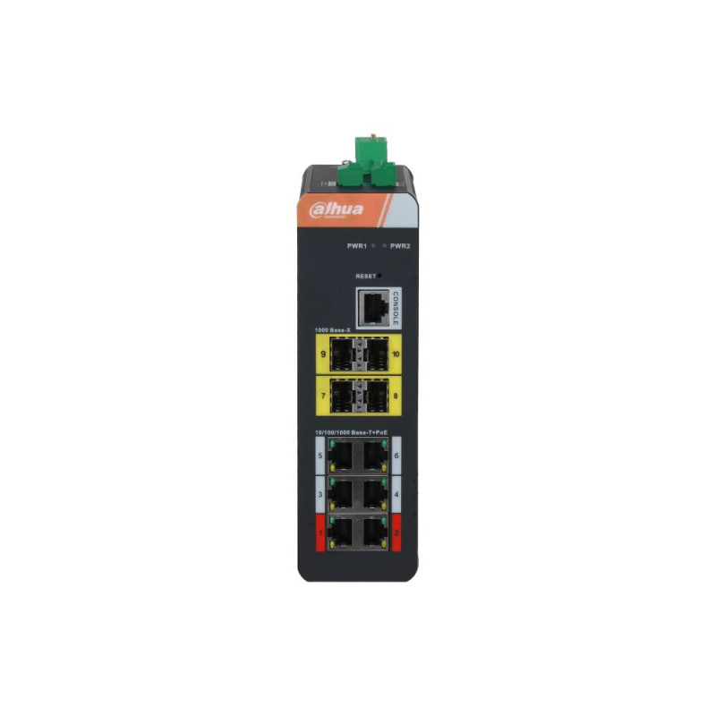 Керований 10-портовий гігабітний POE-комутатор Dahua DH-PFS4410-6GT-DP з 6 портами РоЕ