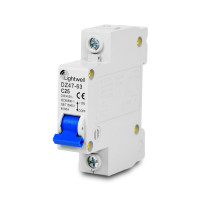 Автоматический выключатель Lightwell MCB 1P 25A (DZ47-63 C25)