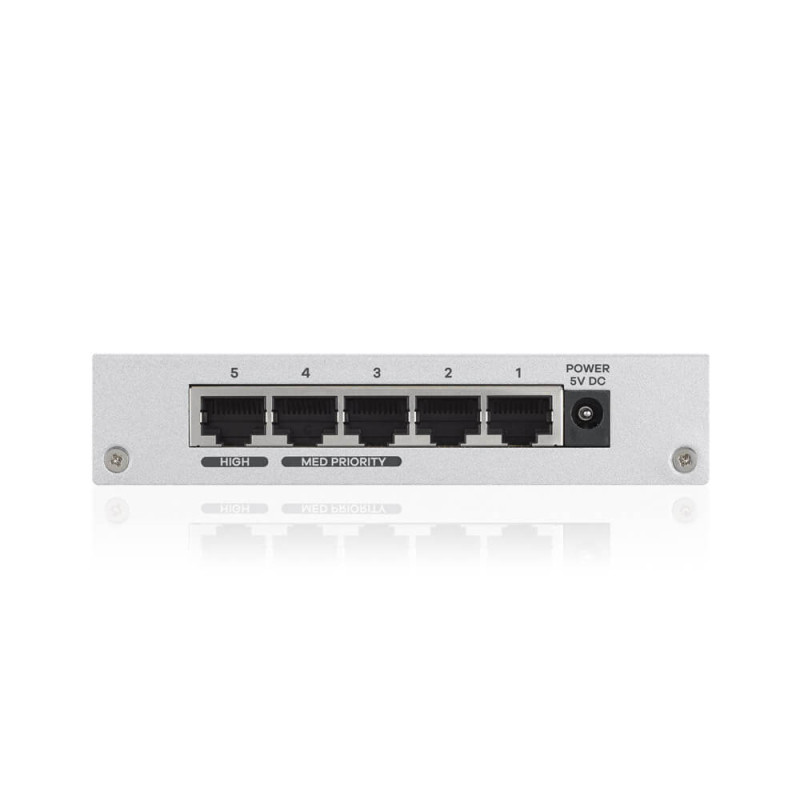 Коммутатор на 5 портов ZyXEL GS-105B v3 (GS-105BV3-EU0101F) в металлическом копусе