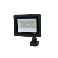 Прожектор світлодіодний Lightwell LW-FL-B-50-S 50 W з датчиком руху
