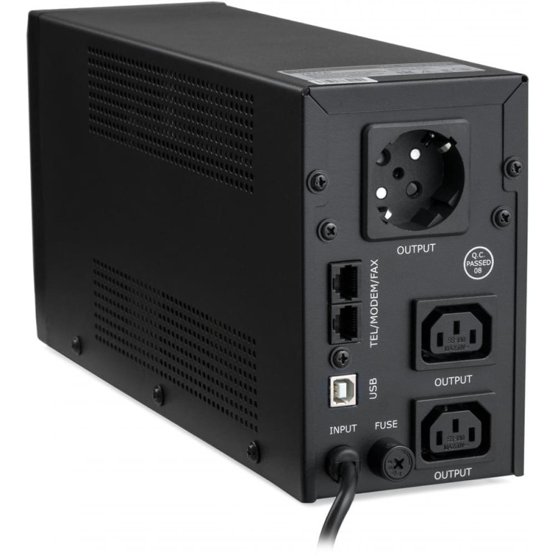Источник бесперебойного питания Vinga VPE-650PRMU 650ВА/360 Вт с LED-индикацией с USB в металлическом корпусе