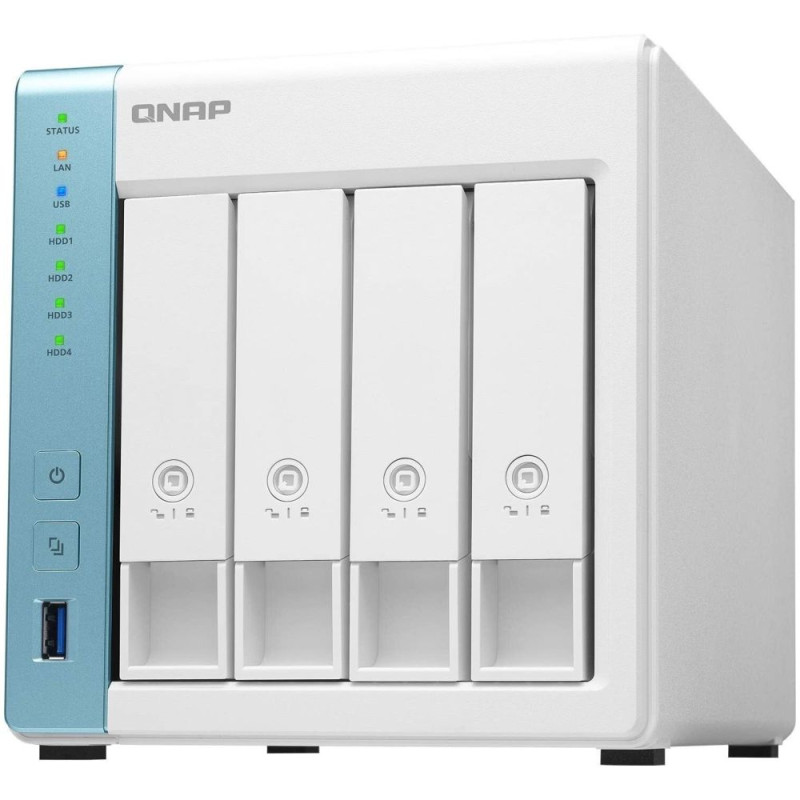 Система хранения данных QNAP TS-431P3-4G с 4 отсеками для дисков, 4GB RAM, настольное исполнение