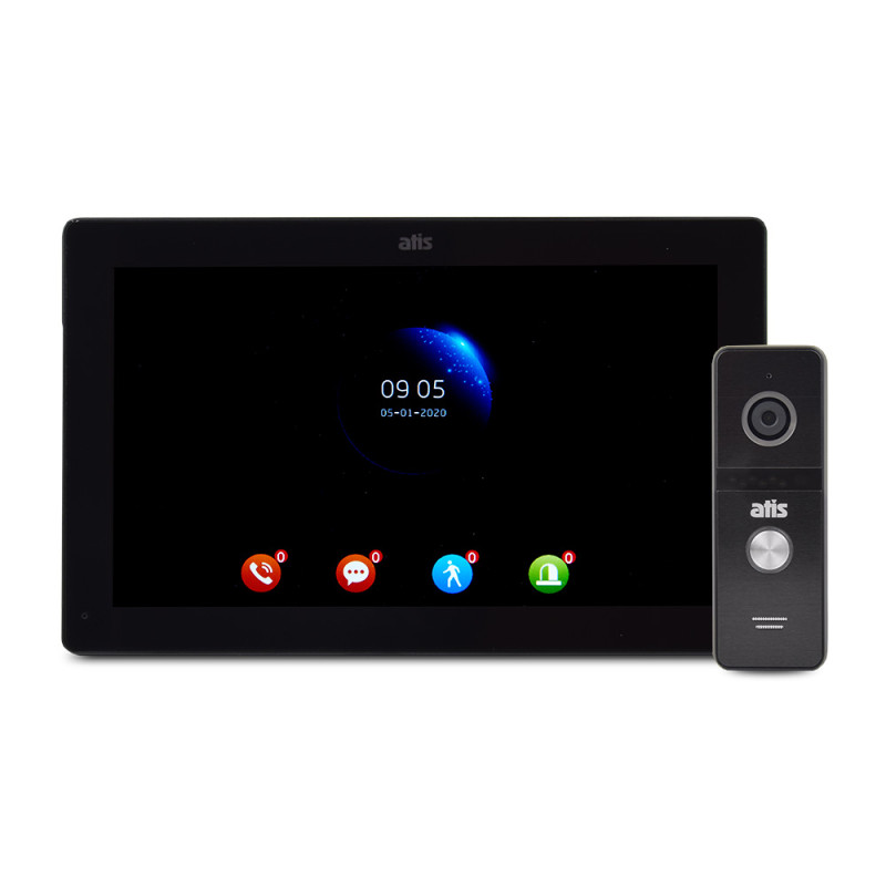 Комплект видеодомофона ATIS AD-1070FHD Black + AT-400FHD Black