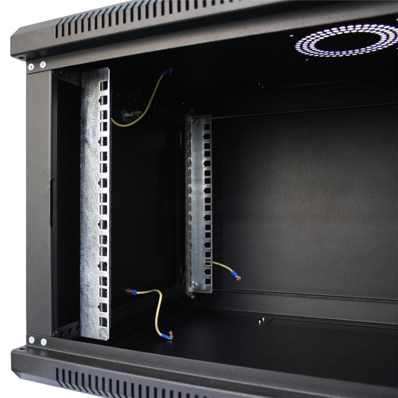 Шкаф серверный SteelNet 4U 600 x 450 для сетевого оборудования (стекло, черный)