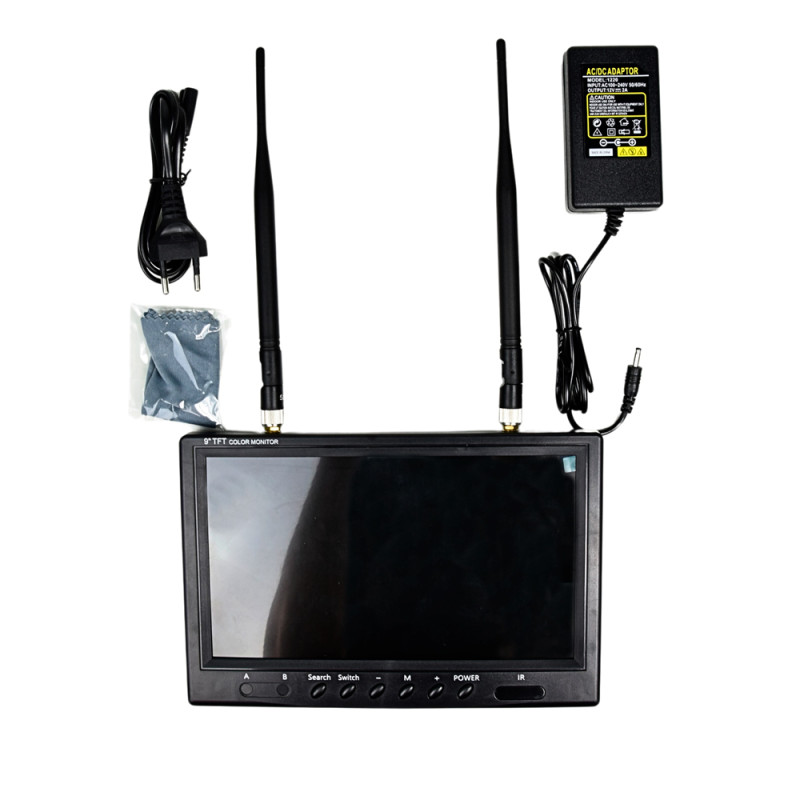 Монитор FPV LCD 9 дюймов со встроенным приемником 5.8 GHz для квадрокоптера
