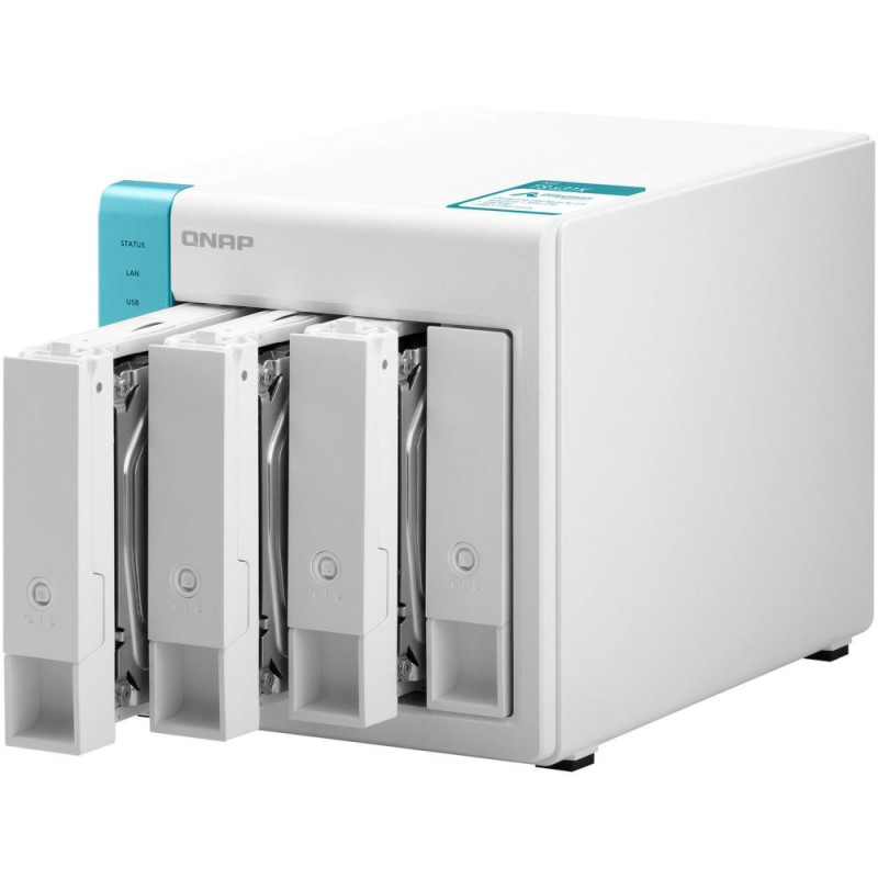 Система хранения данных QNAP TS-431P3-4G с 4 отсеками для дисков, 4GB RAM, настольное исполнение