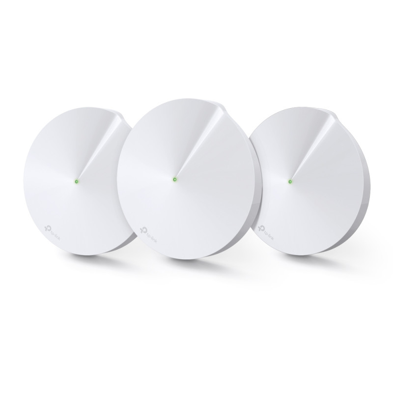 Домашняя Mesh Wi-Fi система TP-LINK DECO M9 plus 3PK AC2200 2xGE LAN/WAN 1xUSB 2.0 MU-MIMO Zigbee 3-band (DECO-M9-PLUS-3-PACK)
