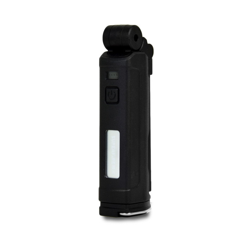 Мультифункциональный ручной фонарик SUPERFIRE G16-S с перезарядкой, магнитом и номинальной мощностью 10 Вт.