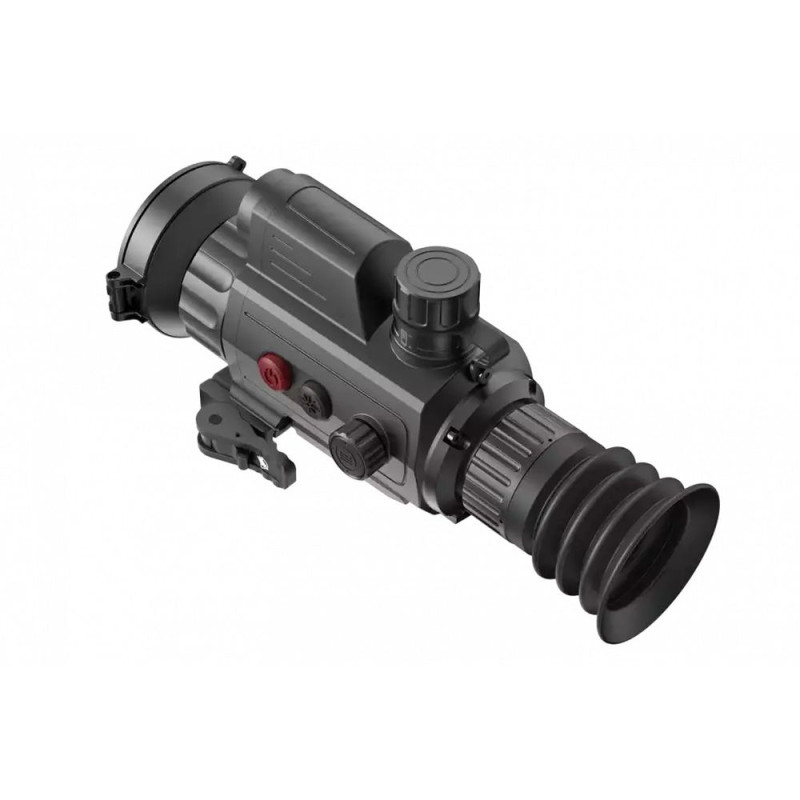 Тепловизионный прицел AGM Varmint LRF TS50-384 с инфракрасным детектором, дисплеем и лазерным дальномером.