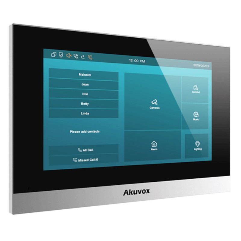 Комплект відеодомофону Akuvox E12W + Akuvox C313S