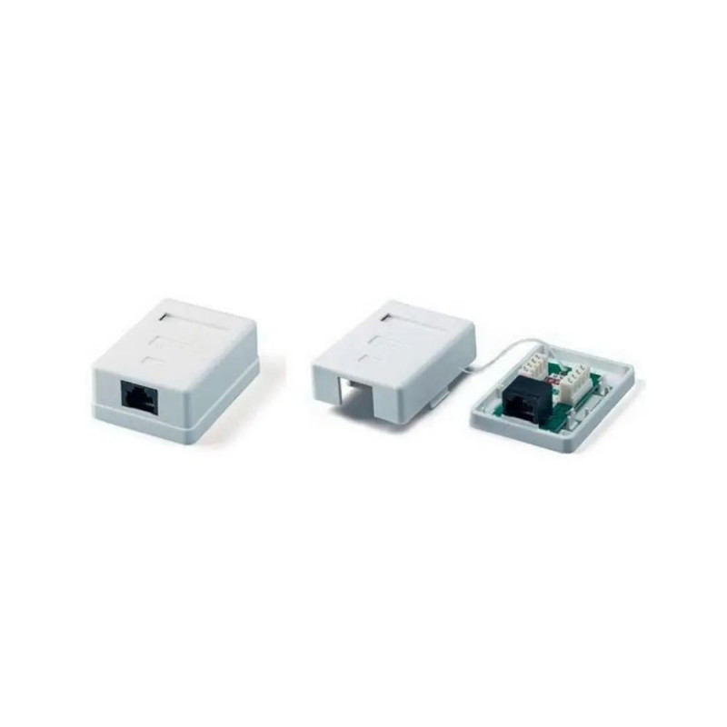 Розетка компьютерная 1-портовая RJ45 UTP cat.6e Hypernet MB-UTP6-1 наружная накладная