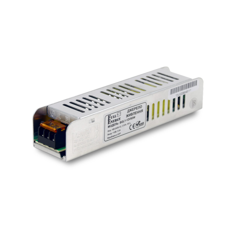 Комплект: Светильник LED линейный 600мм 12Вт 6500K Faraday Electronics + Блок питания Full Energy BGL1-12V60W 12В/5А/60Вт + Регулятор яркости OKY3220 димер для светодиодных лент 12В/24В3 DC
