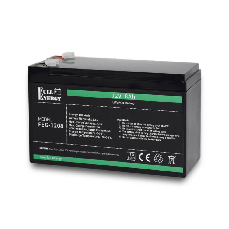 Комплект бесперебойного питания БП Faraday Electronics UPS 55W Smart ASCH PL (LFP) + литиевый (LiFePO4) аккумулятор 12В 8А·час Full Energy FEG-128