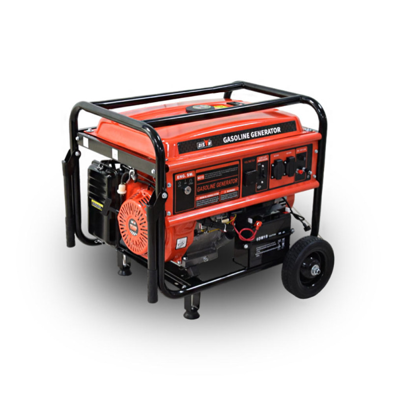 Бензиновый + газовый генератор BISON BS6500LE максимальная мощность 5 кВт/5.5 кВт