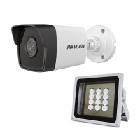 Комплект: IP-видеокамера 2 Мп Hikvision DS-2CD1021-I(F) (2.8mm) + ИК-прожектор Lightwell LW12-100IR60-220