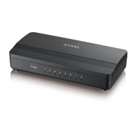 Коммутатор на 8 портов ZyXEL GS-108S v2 (GS-108SV2-EU0101F) в пластиковом корпусе