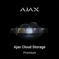 Ajax Cloud Storage Premium (1 камера, 1500 минут, 30 дней): защищенное облачное хранилище для хранения событий с устройств видеонаблюдения Ajax