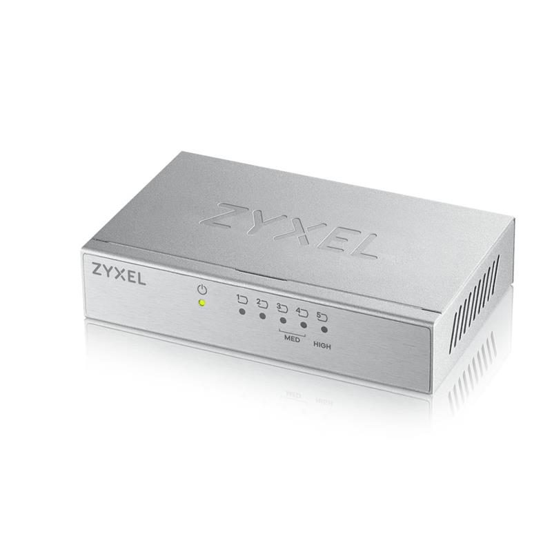 Коммутатор на 5 портов ZyXEL GS-105B v3 (GS-105BV3-EU0101F) в металлическом копусе
