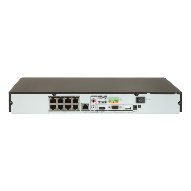 IP-відеореєстратор 8-канальний з PoE Hikvision DS-7608NXI-K2/8P з відеоаналітикою для систем відеоспостереження