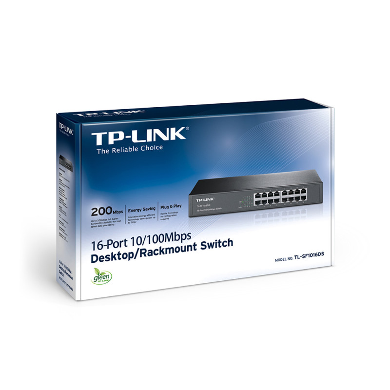 Коммутатор TP-Link TL-SF1016DS 16-портовый неуправляемый