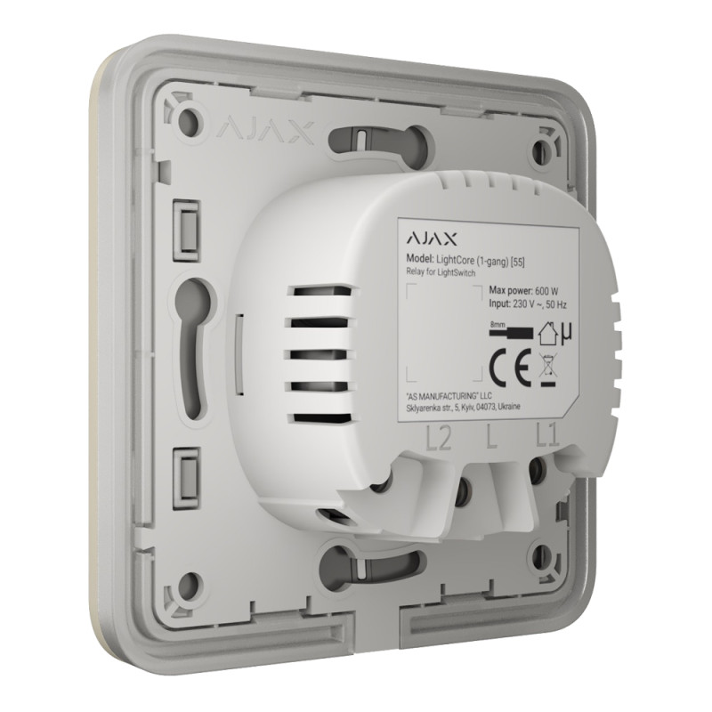 Выключатель Ajax LightSwitch 1-gang Ivory одноклавишный