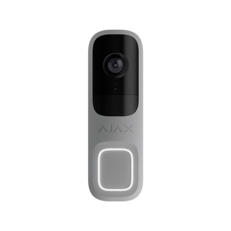 Видеовызов Ajax DoorBell grey со встроенным искусственным интеллектом, ИК-сенсором и управлением в приложениях