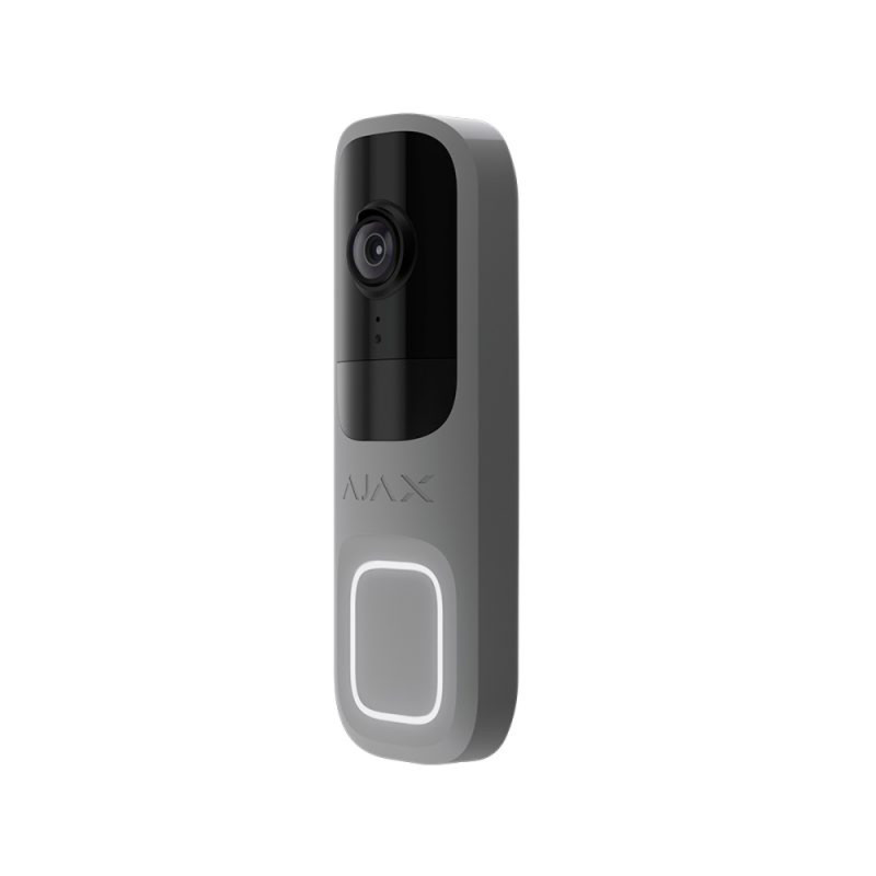 Видеовызов Ajax DoorBell grey со встроенным искусственным интеллектом, ИК-сенсором и управлением в приложениях