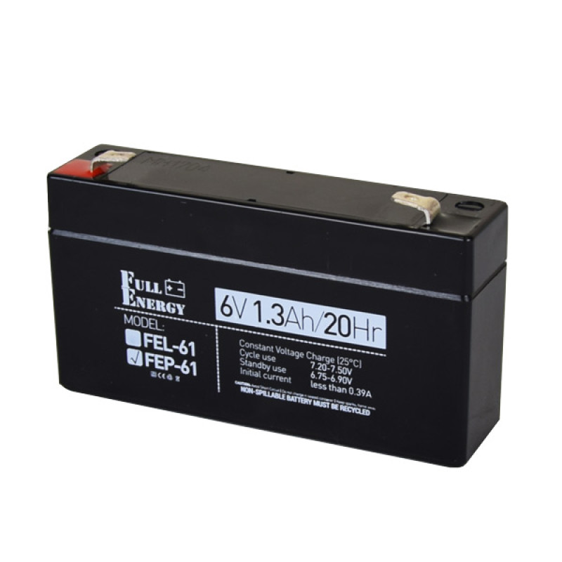 Аккумулятор 6В 1.3 А·час для ИБП Full Energy FEP-61