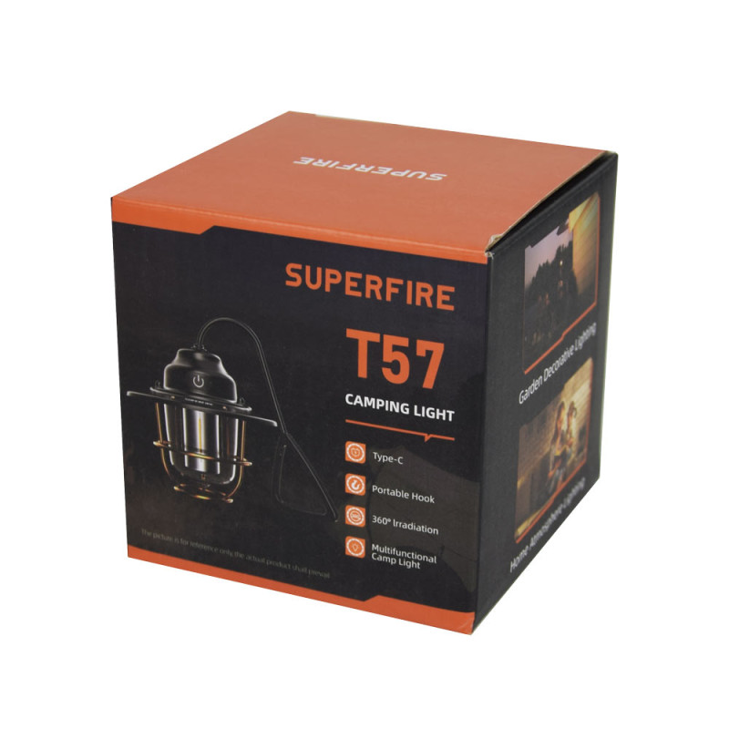 Кемпинговый фонарь Superfire T57 с мощностью 3.2 Вт.