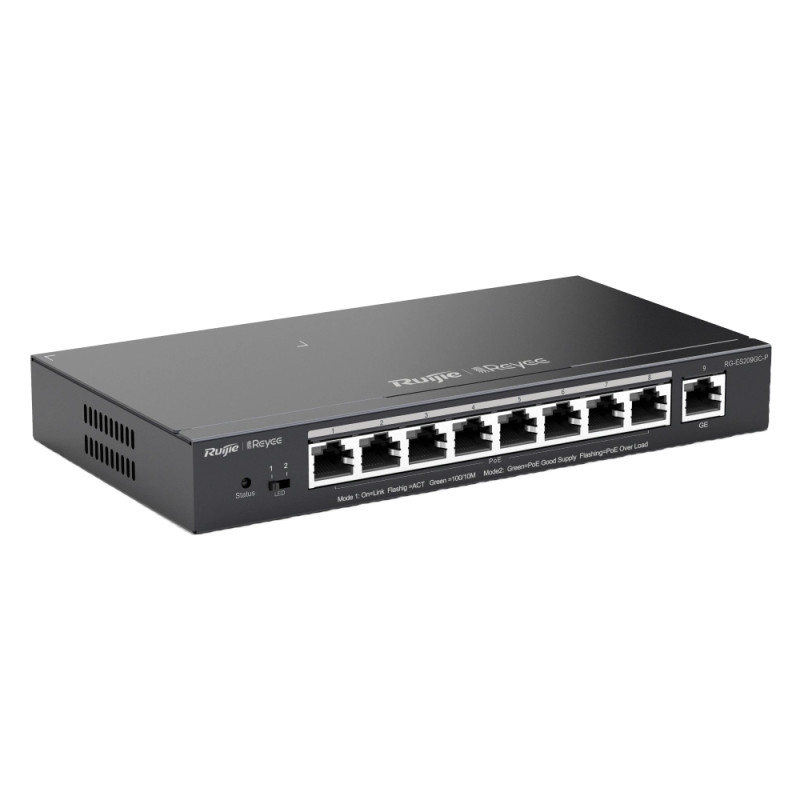 Роэ-коммутатор Ruijie Reyee RG-ES209GC-P 9-портовый гигабитный интеллектуальный