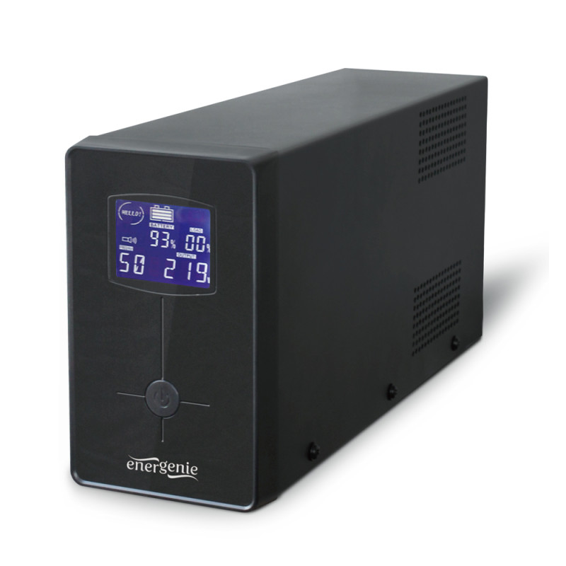 Джерело безперебійного живлення EnerGenie EG-UPS-033 1200ВА / 720Вт лінійно-інтерактивне з LCD-дисплеєм