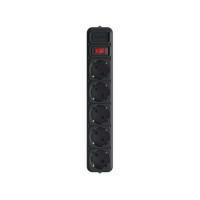 Сетевой фильтр Maxxter SPM5-G-6B, 1.8 м кабель, 5 розеток