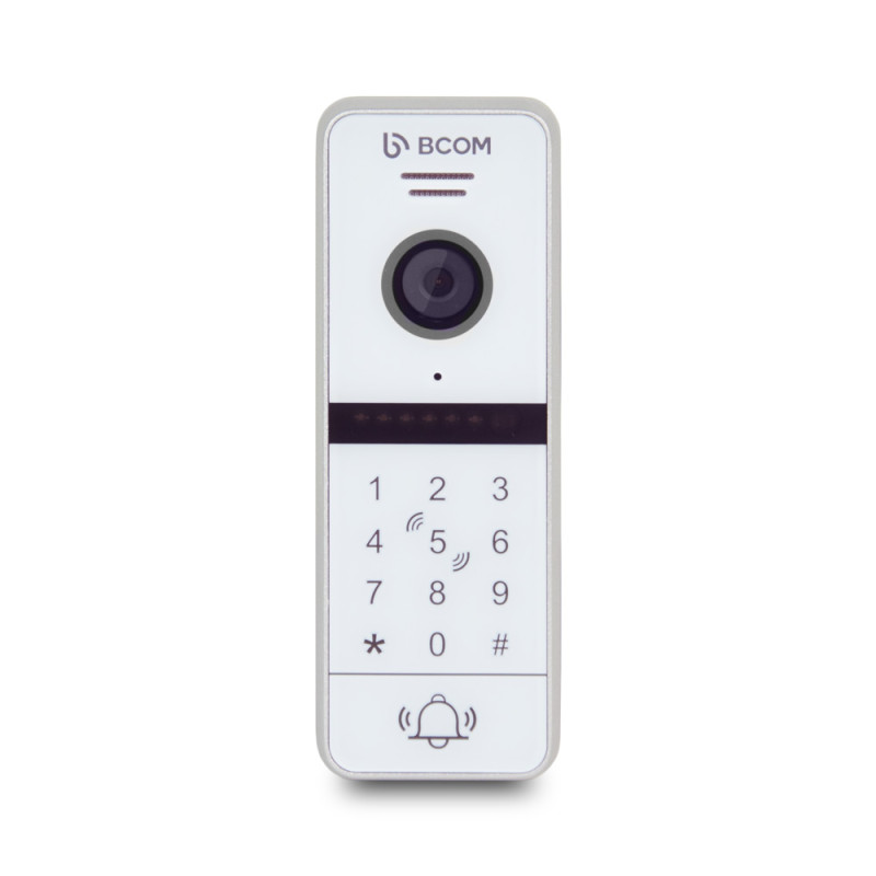 Видеопанель BCOM BT-400FHD-AC White со встроенной клавиатурой и считывателем Mifare