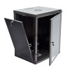 Шафа серверна SteelNet 18U 600 x 600 для мережевого обладнання (скло, чорний)