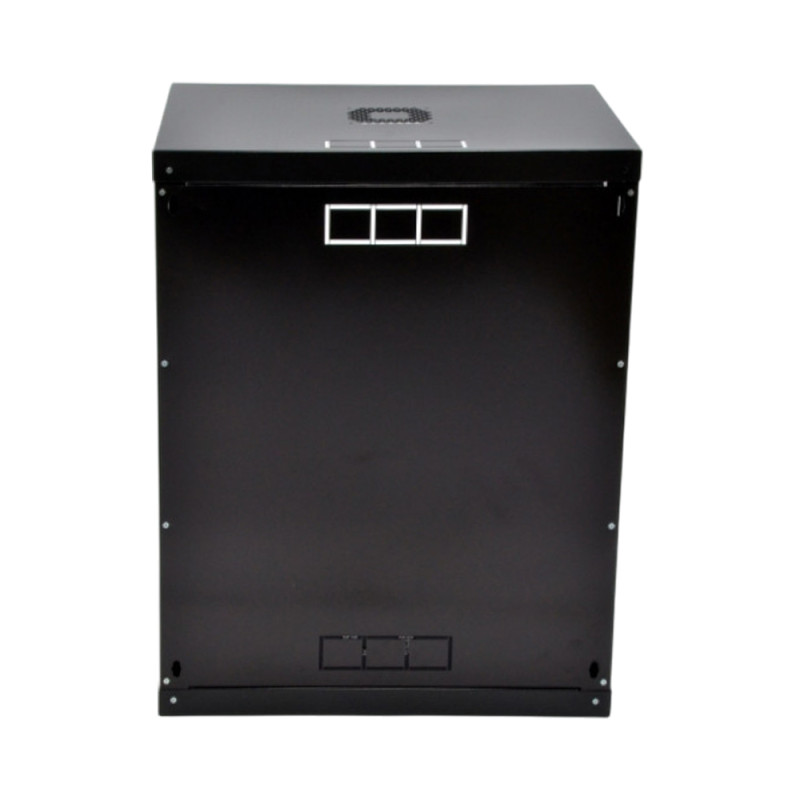 Шафа серверна SteelNet 18U 600 x 600 для мережевого обладнання (скло, чорний)