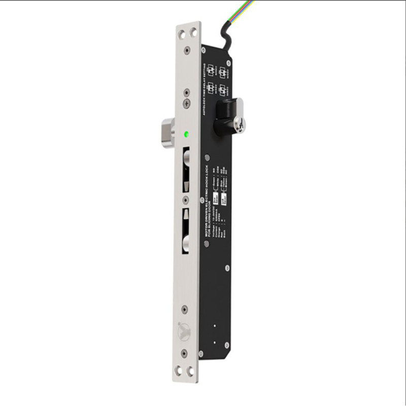 Электроригельный замок YB-241DMD (LED) врезной с двойным ригелем для системы контроля доступа