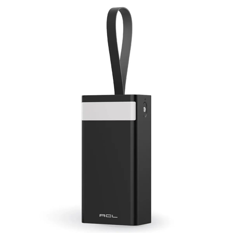 Портативная мобильная батарея Powerbank PW-41 50000 мАч Black Blister с фонариком